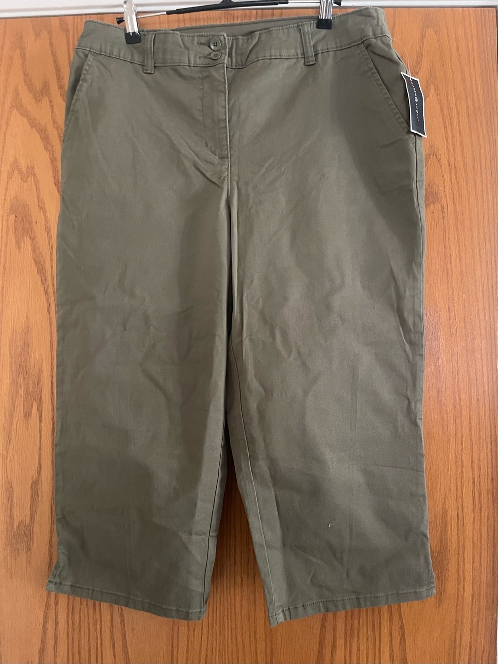 Karen Scott Olive Utility Pants